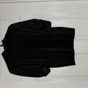 Black mock neck sanctuary short sleeve blouse size medium puff knot sleeves 🖤